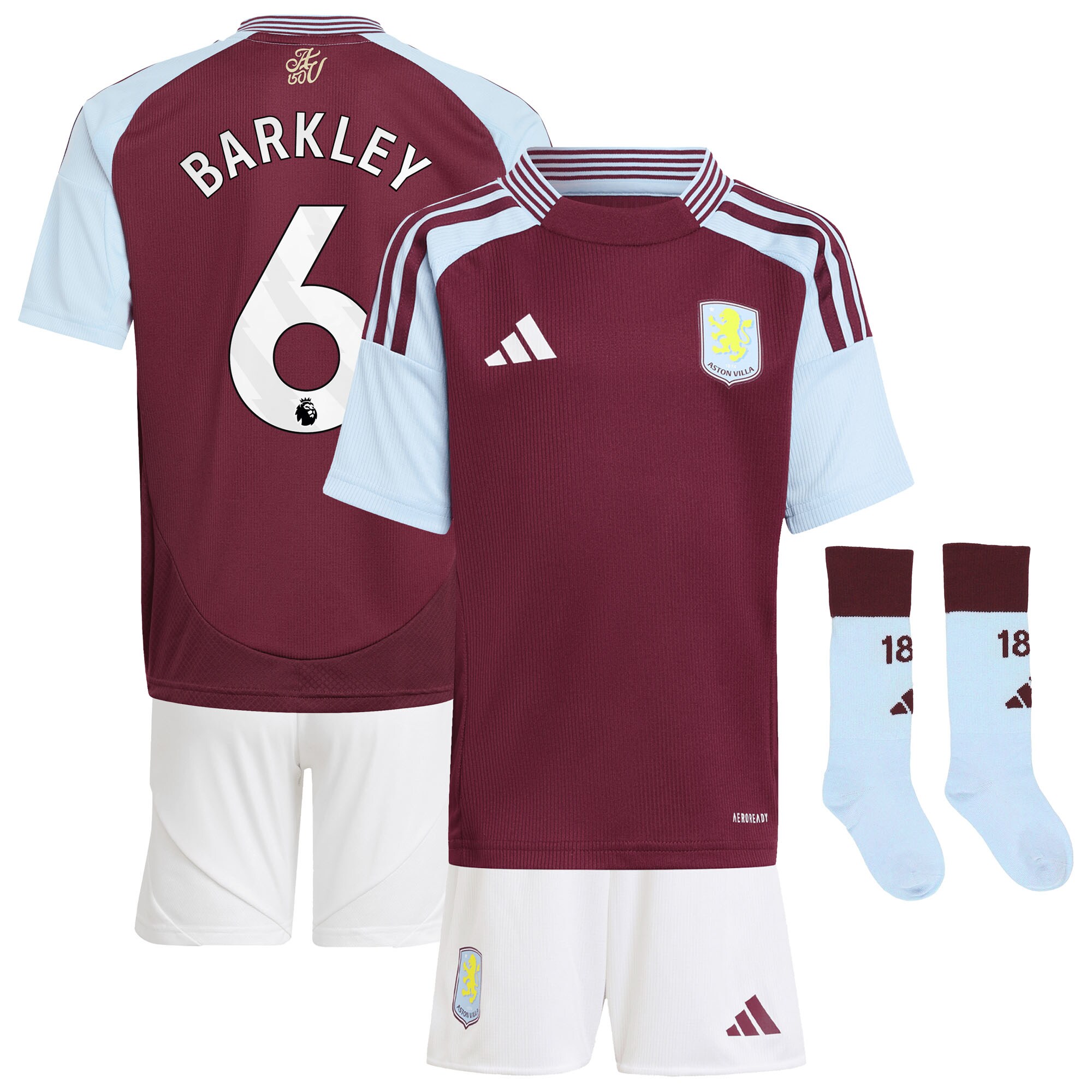 aston villa adidas home mini kit 2024-25 with barkley 6 printing Collection | Official Aston Villa FC Gear Online