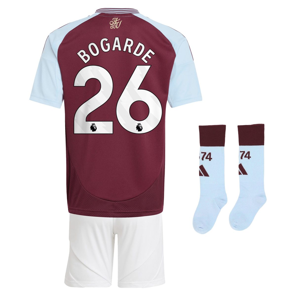 aston villa adidas home mini kit 2024-25 with bogarde 26 printing Collection | Official Aston Villa FC Gear Online