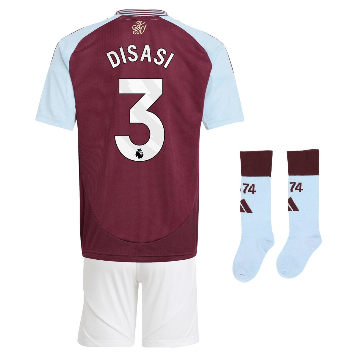 aston villa adidas home mini kit 2024-25 with disasi 3 printing Collection | Official Aston Villa FC Gear Online
