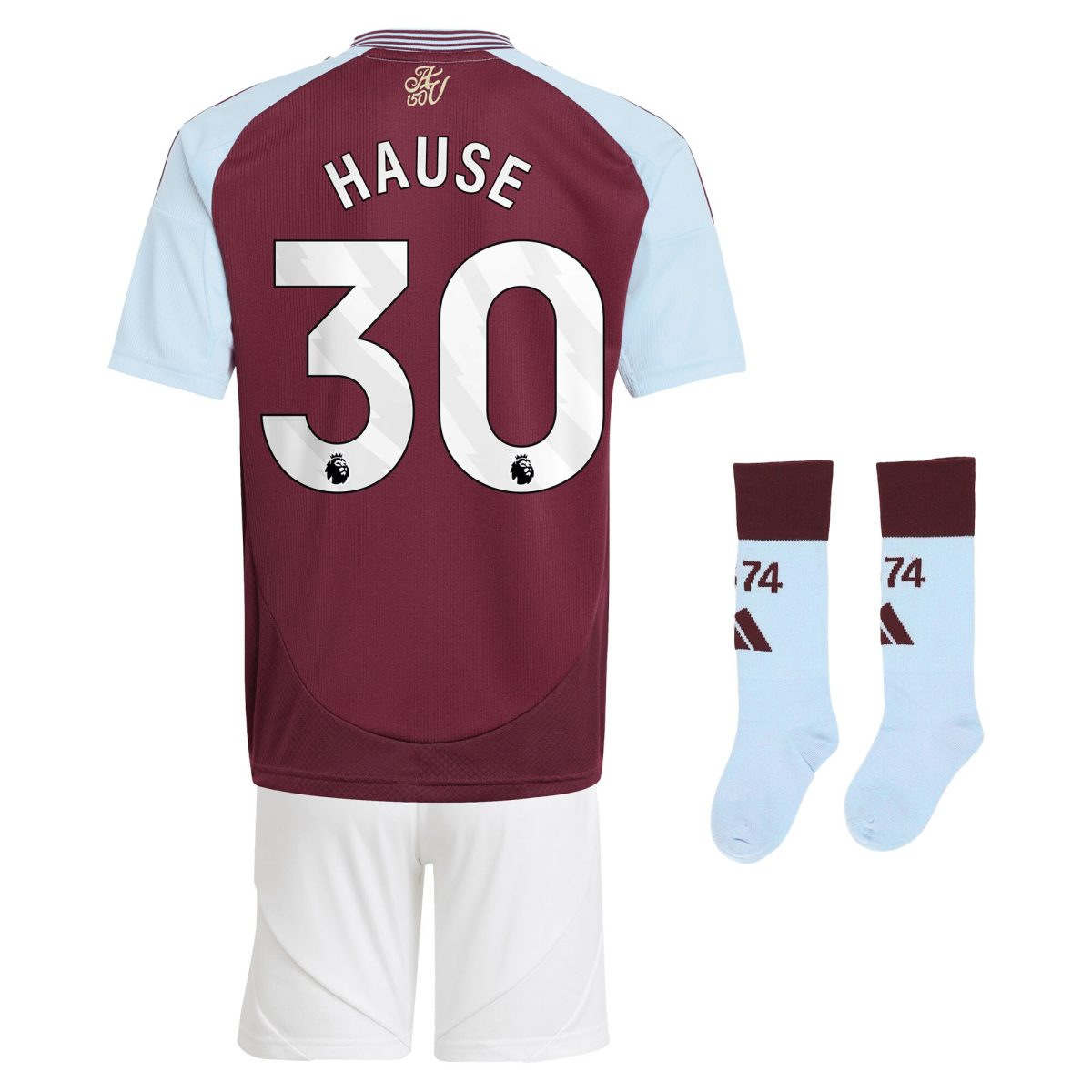 aston villa adidas home mini kit 2024-25 with hause 30 printing Collection | Official Aston Villa FC Gear Online