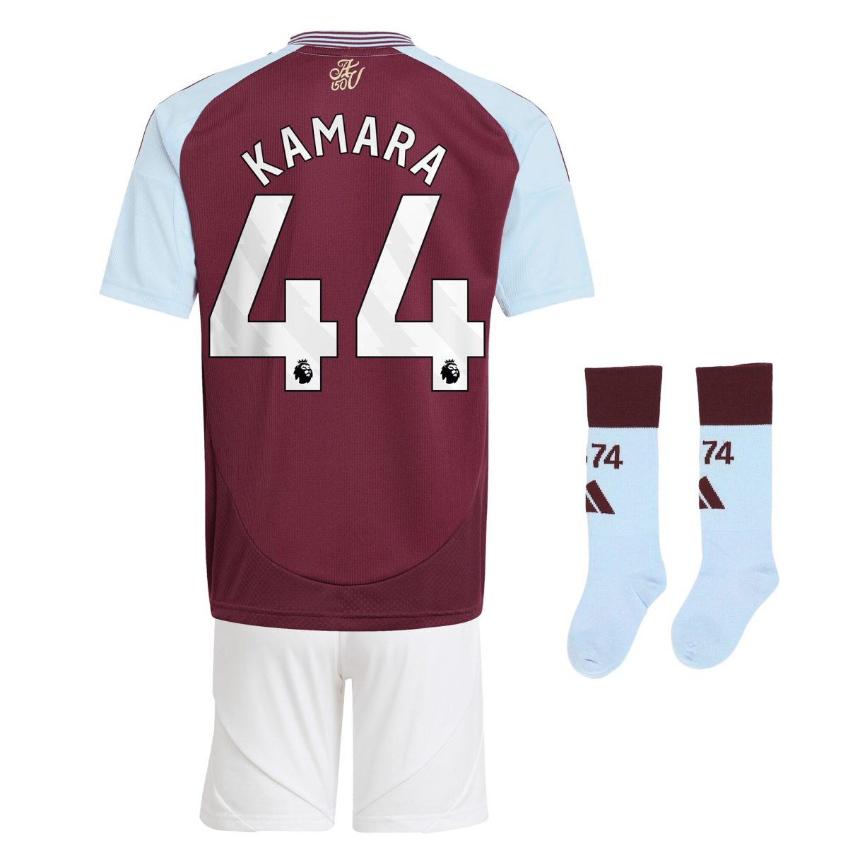 aston villa adidas home mini kit 2024-25 with kamara 44 printing Collection | Official Aston Villa FC Gear Online