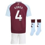 aston villa adidas home mini kit 2024-25 with konsa 4 printing Collection | Official Aston Villa FC Gear Online