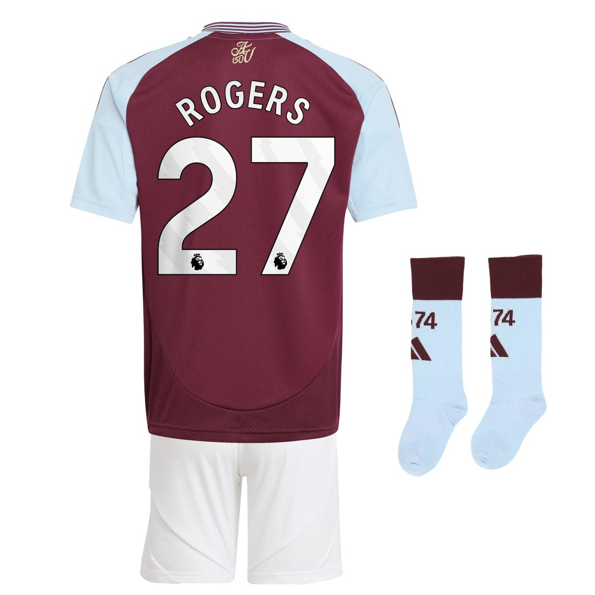 aston villa adidas home mini kit 2024-25 with rogers 27 printing Collection | Official Aston Villa FC Gear Online