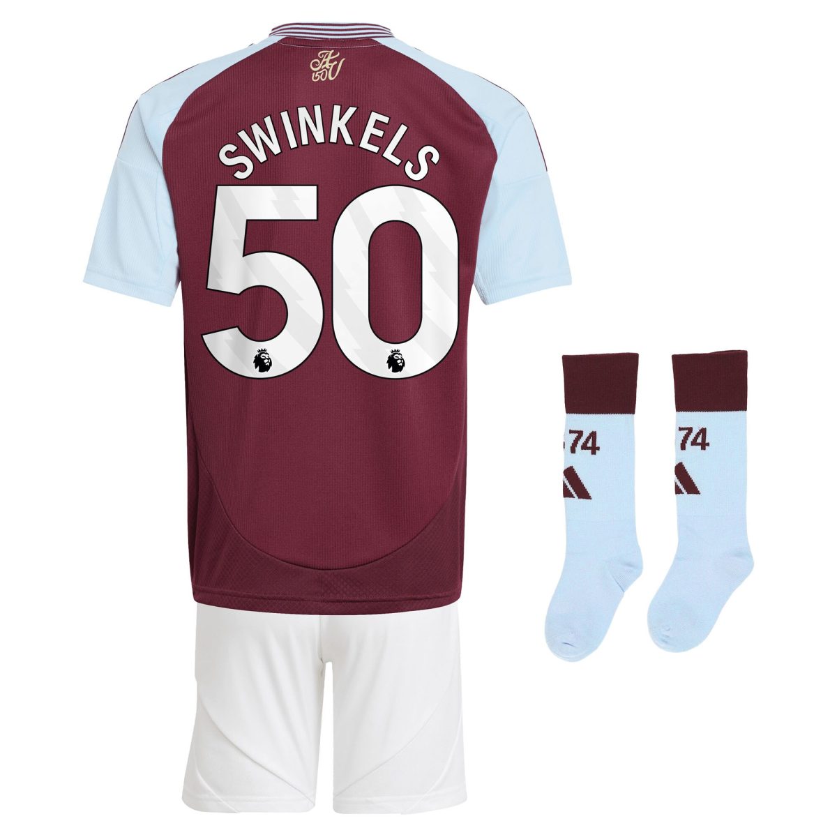 aston villa adidas home mini kit 2024-25 with swinkels 50 printing Collection | Official Aston Villa FC Gear Online