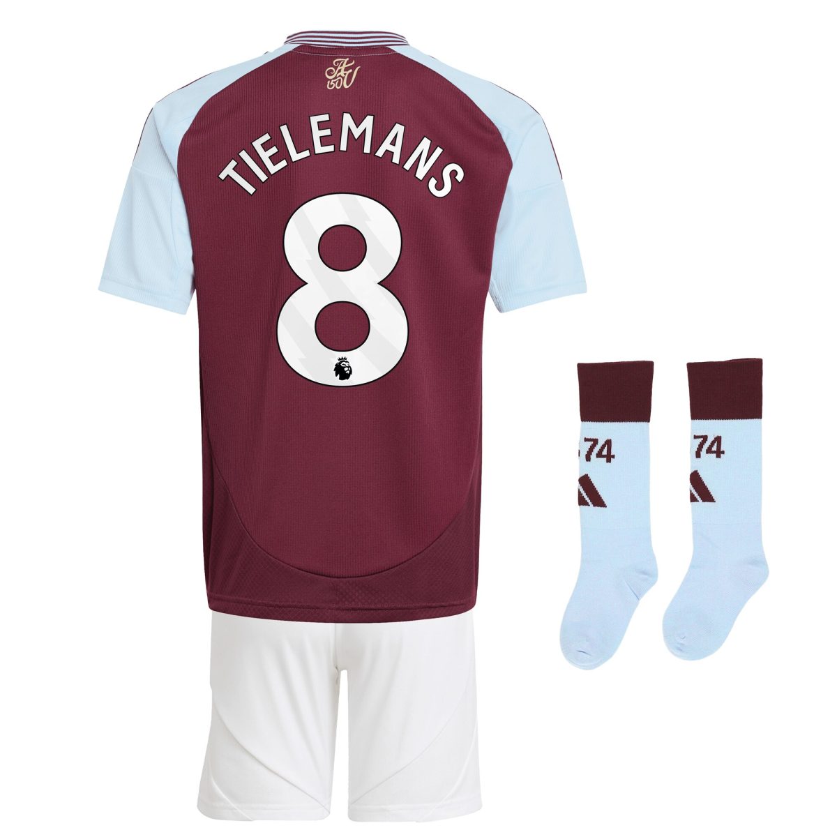 aston villa adidas home mini kit 2024-25 with tielemans 8 printing Collection | Official Aston Villa FC Gear Online