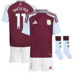 aston villa adidas home mini kit 2024-25 with watkins 11 printing Collection | Official Aston Villa FC Gear Online