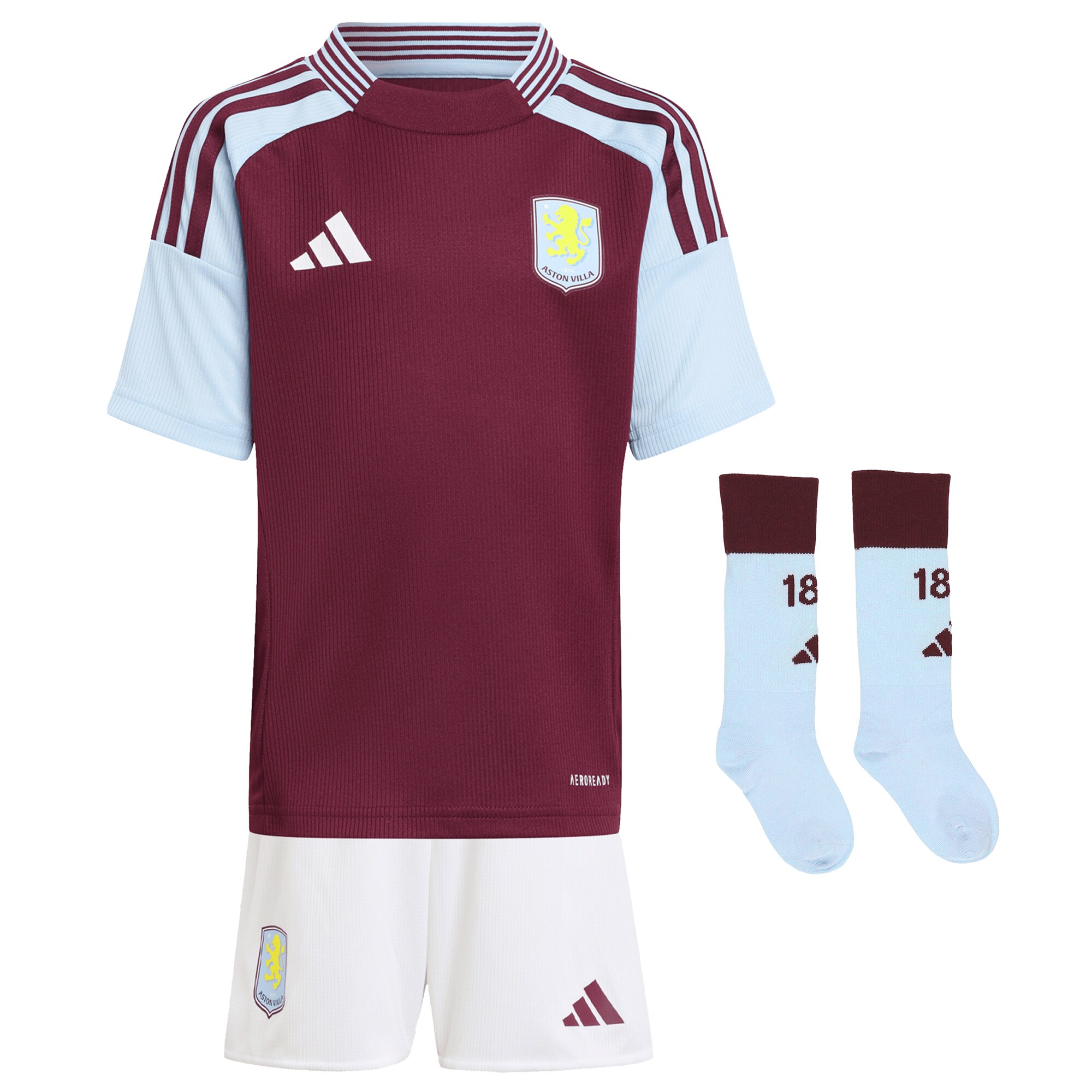 aston villa adidas home mini kit 2024-25 with watkins 11 printing Collection | Official Aston Villa FC Gear Online