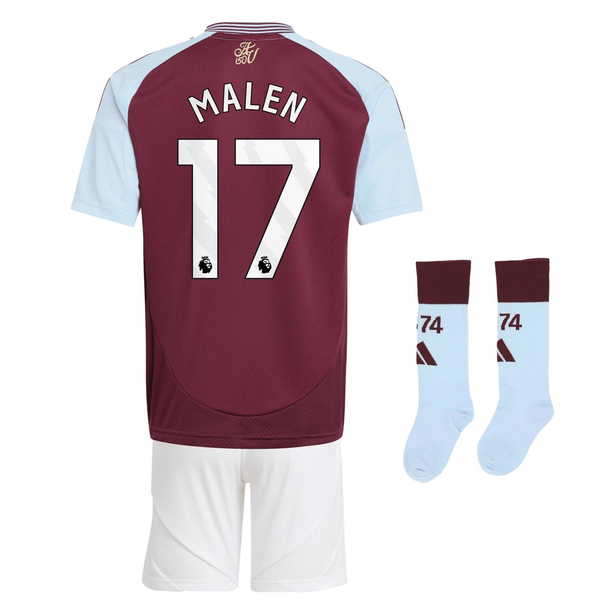 aston villa adidas home mini kit 2024-26 with malen 17 printing Collection | Official Aston Villa FC Gear Online