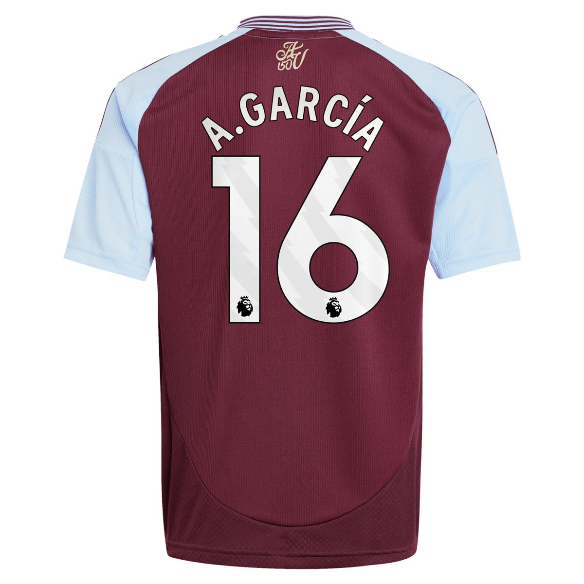 aston villa adidas home shirt 2024-25 – kids with a.garcía 16 printing Collection | Official Aston Villa FC Gear Online