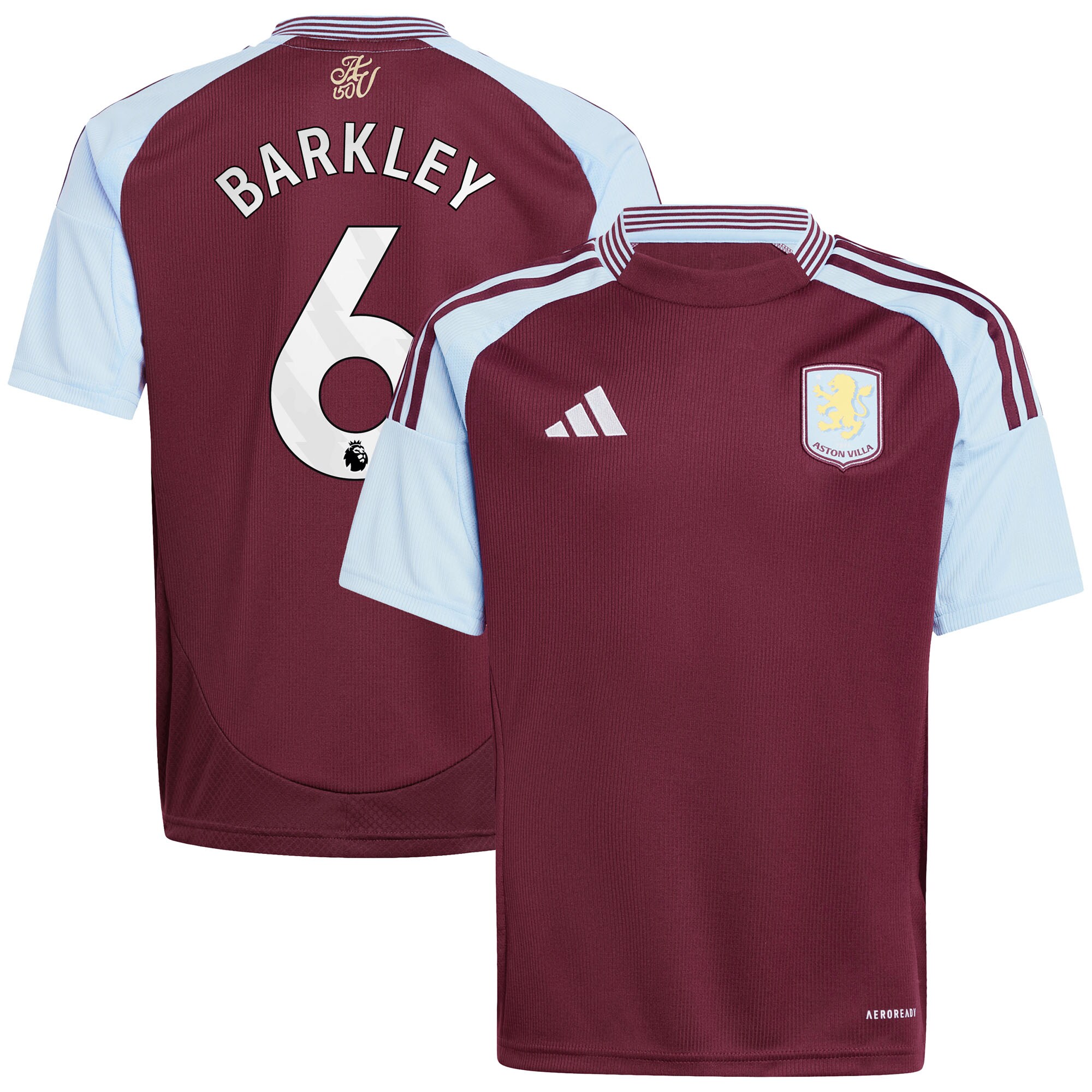 aston villa adidas home shirt 2024-25 – kids with barkley 6 printing Collection | Official Aston Villa FC Gear Online