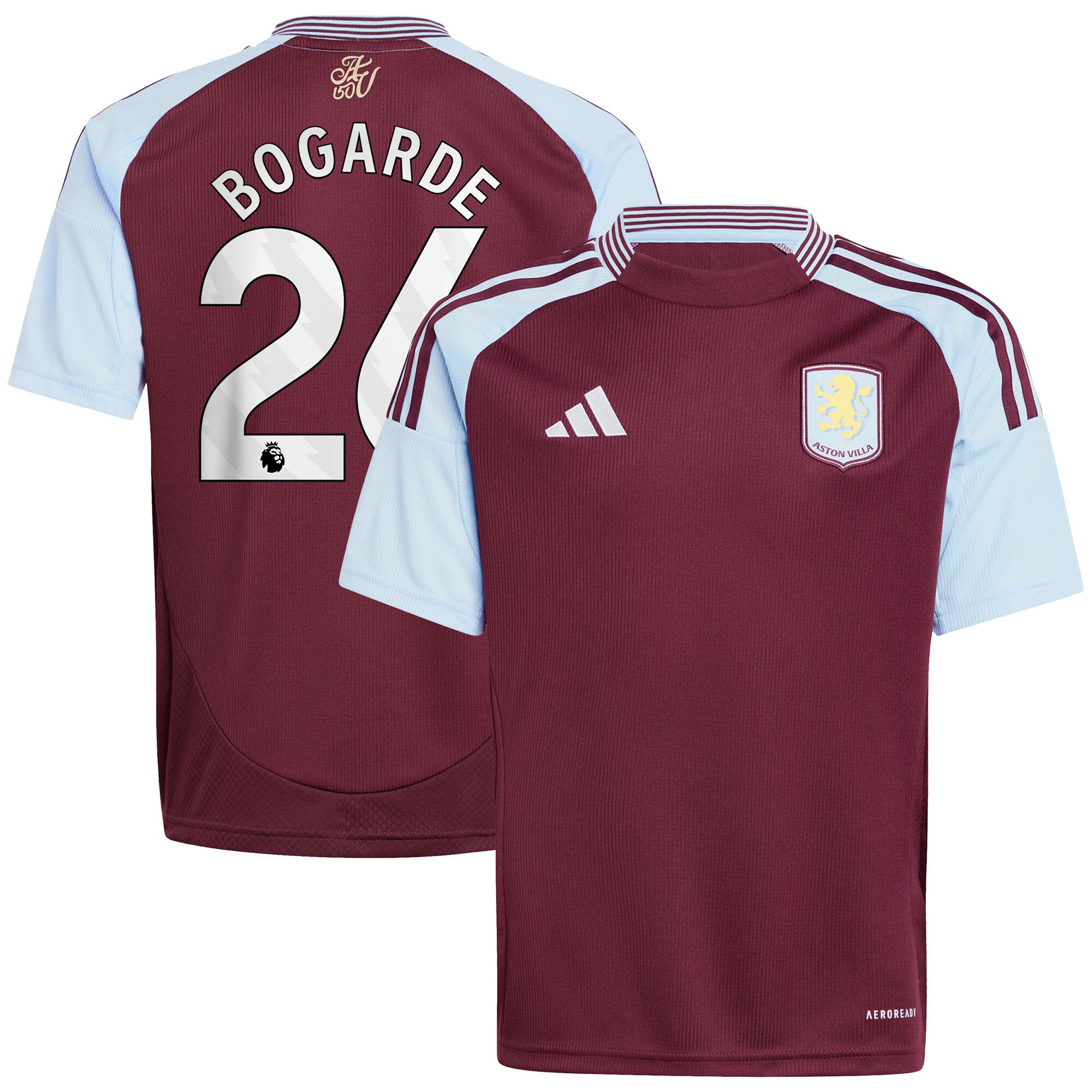 aston villa adidas home shirt 2024-25 – kids with bogarde 26 printing Collection | Official Aston Villa FC Gear Online