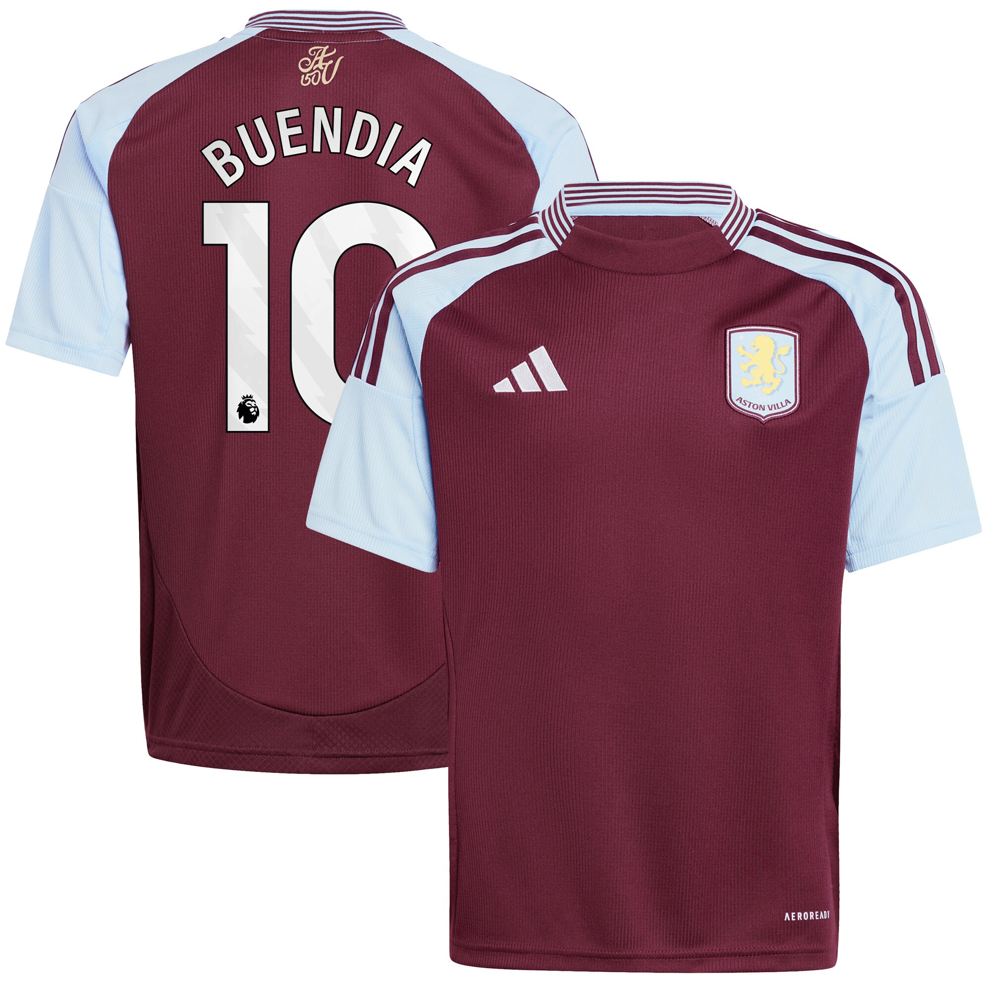 aston villa adidas home shirt 2024-25 – kids with buendia 10 printing Collection | Official Aston Villa FC Gear Online