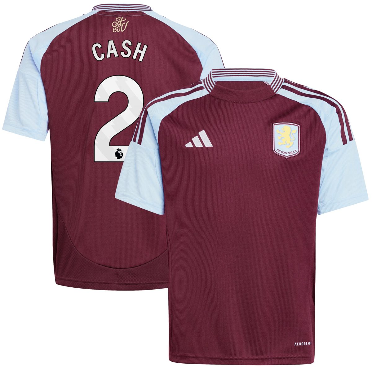 aston villa adidas home shirt 2024-25 – kids with cash 2 printing Collection | Official Aston Villa FC Gear Online