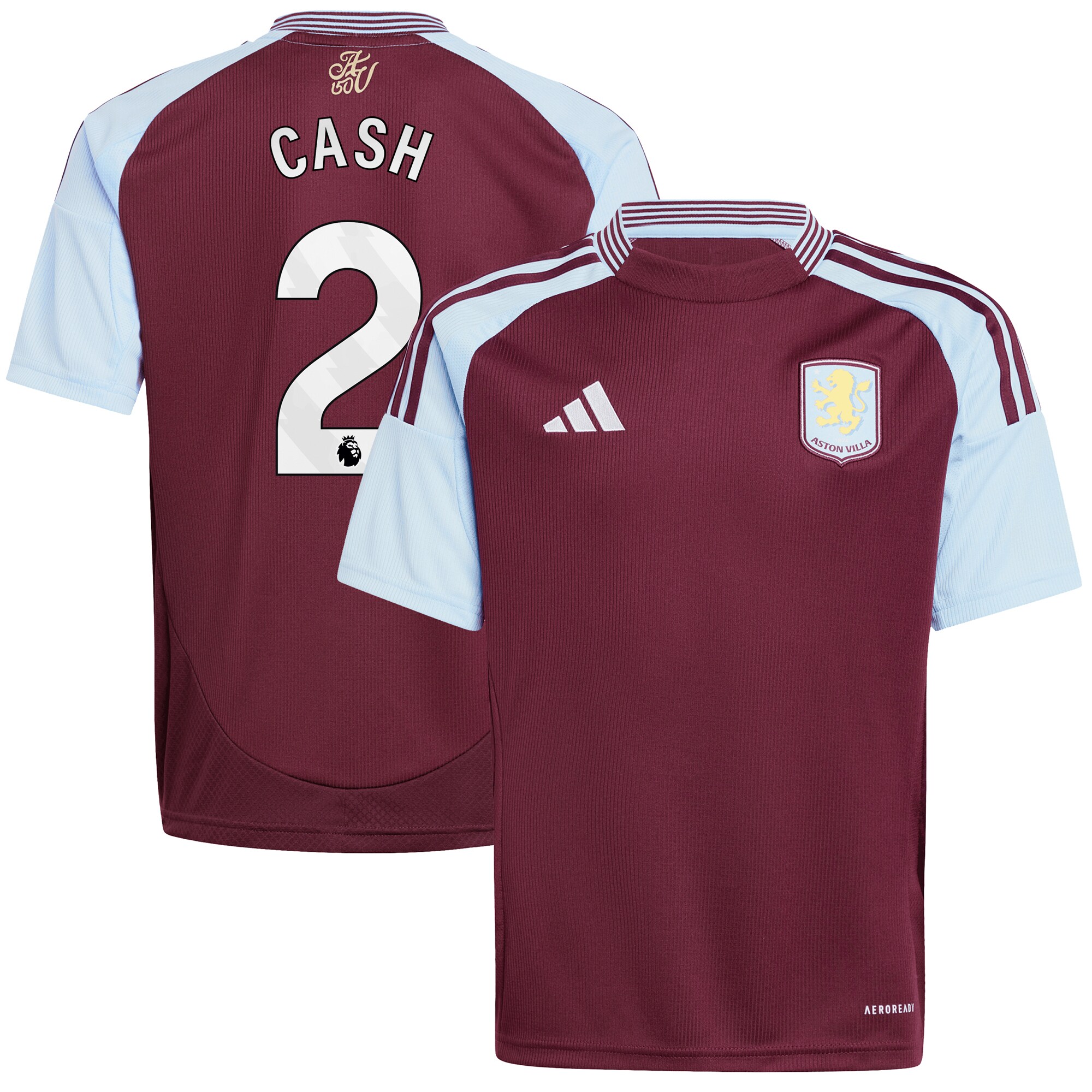 aston villa adidas home shirt 2024-25 – kids with cash 2 printing Collection | Official Aston Villa FC Gear Online