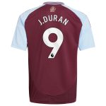 aston villa adidas home shirt 2024-25 – kids with j.duran 9 printing Collection | Official Aston Villa FC Gear Online