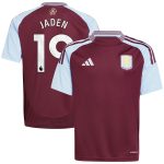 aston villa adidas home shirt 2024-25 – kids with jaden 19 printing Collection | Official Aston Villa FC Gear Online