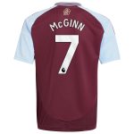 aston villa adidas home shirt 2024-25 – kids with john mcginn 7 printing Collection | Official Aston Villa FC Gear Online