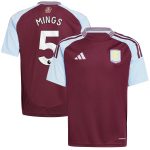aston villa adidas home shirt 2024-25 – kids with mings 5 printing Collection | Official Aston Villa FC Gear Online