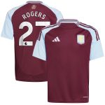 aston villa adidas home shirt 2024-25 – kids with rogers 27 printing Collection | Official Aston Villa FC Gear Online