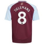 aston villa adidas home shirt 2024-25 – kids with tielemans 8 printing Collection | Official Aston Villa FC Gear Online