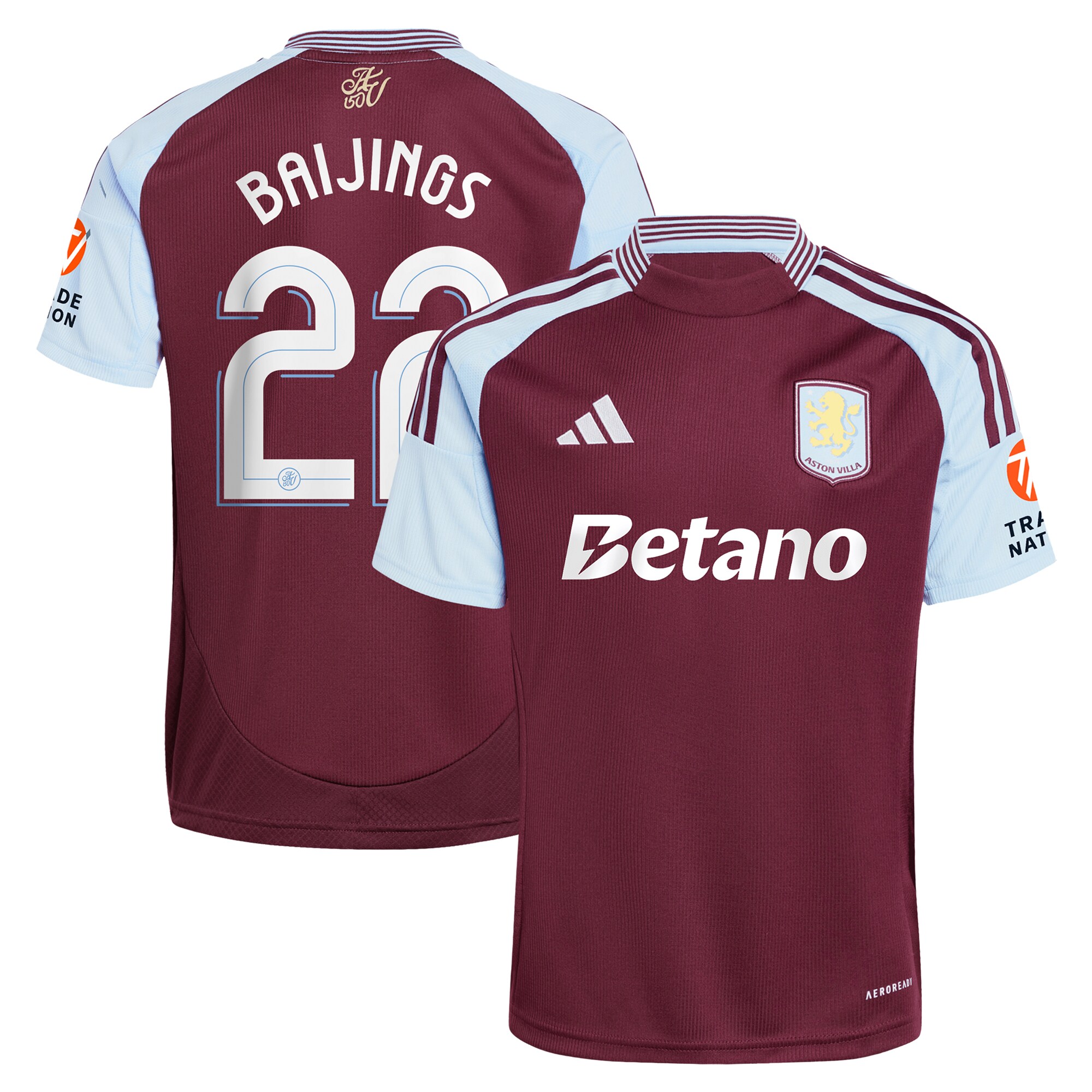 aston villa adidas home shirt 2024-25 with baijings 22 cup printing Collection | Official Aston Villa FC Gear Online