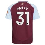 aston villa adidas home shirt 2024-25 with bailey 31 printing Collection | Official Aston Villa FC Gear Online