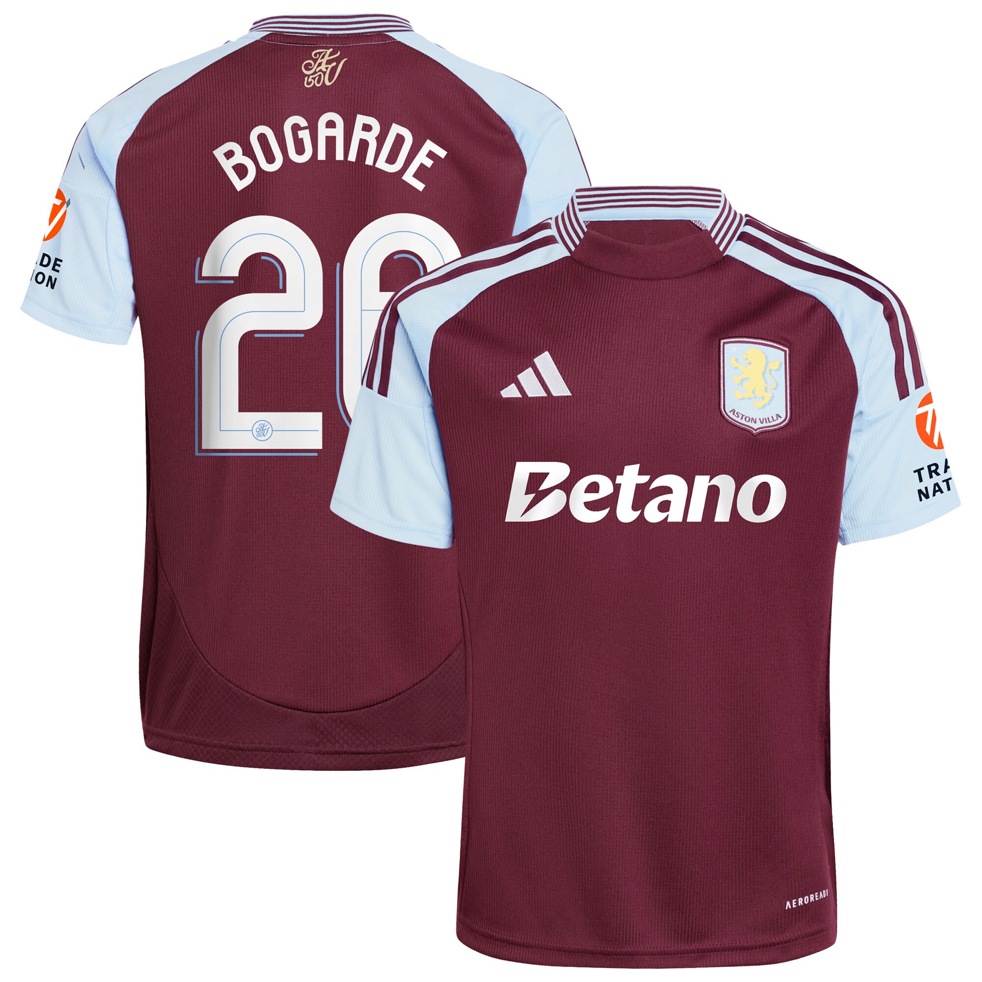 aston villa adidas home shirt 2024-25 with bogarde 26 cup printing Collection | Official Aston Villa FC Gear Online