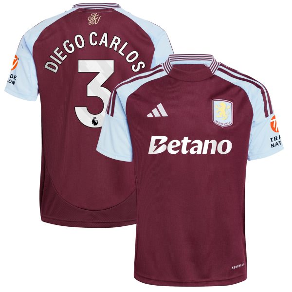 aston villa adidas home shirt 2024-25 with diego carlos 3 printing Collection | Official Aston Villa FC Gear Online