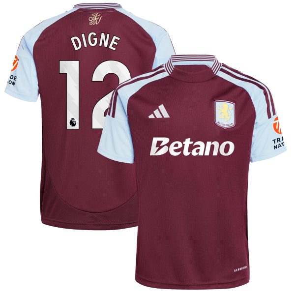 aston villa adidas home shirt 2024-25 with digne 12 printing Collection | Official Aston Villa FC Gear Online
