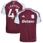 aston villa adidas home shirt 2024-25 with j. ramsey 41 printing Collection | Official Aston Villa FC Gear Online