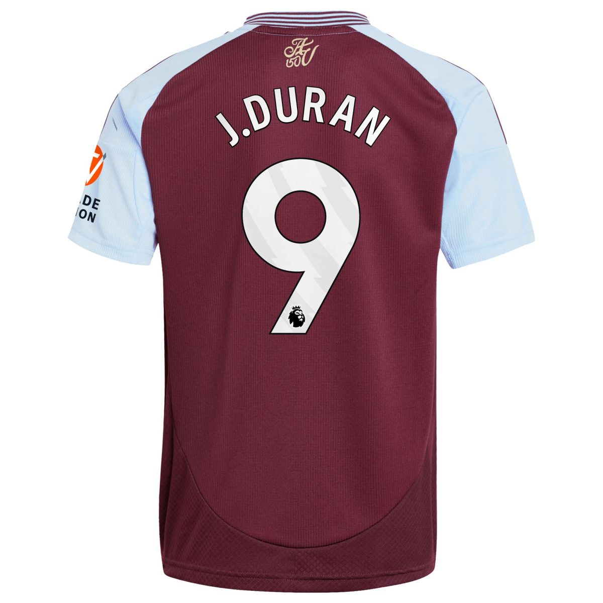 aston villa adidas home shirt 2024-25 with j.duran 9 printing Collection | Official Aston Villa FC Gear Online