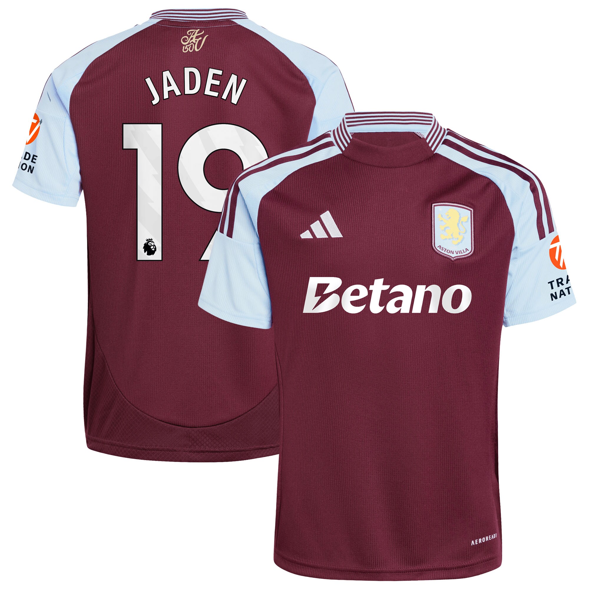 aston villa adidas home shirt 2024-25 with jaden 19 printing Collection | Official Aston Villa FC Gear Online