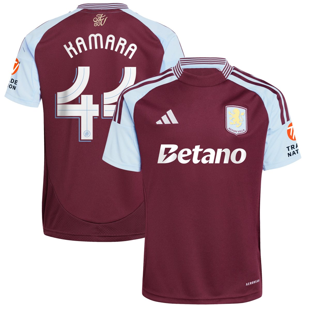 aston villa adidas home shirt 2024-25 with kamara 44 cup printing Collection | Official Aston Villa FC Gear Online