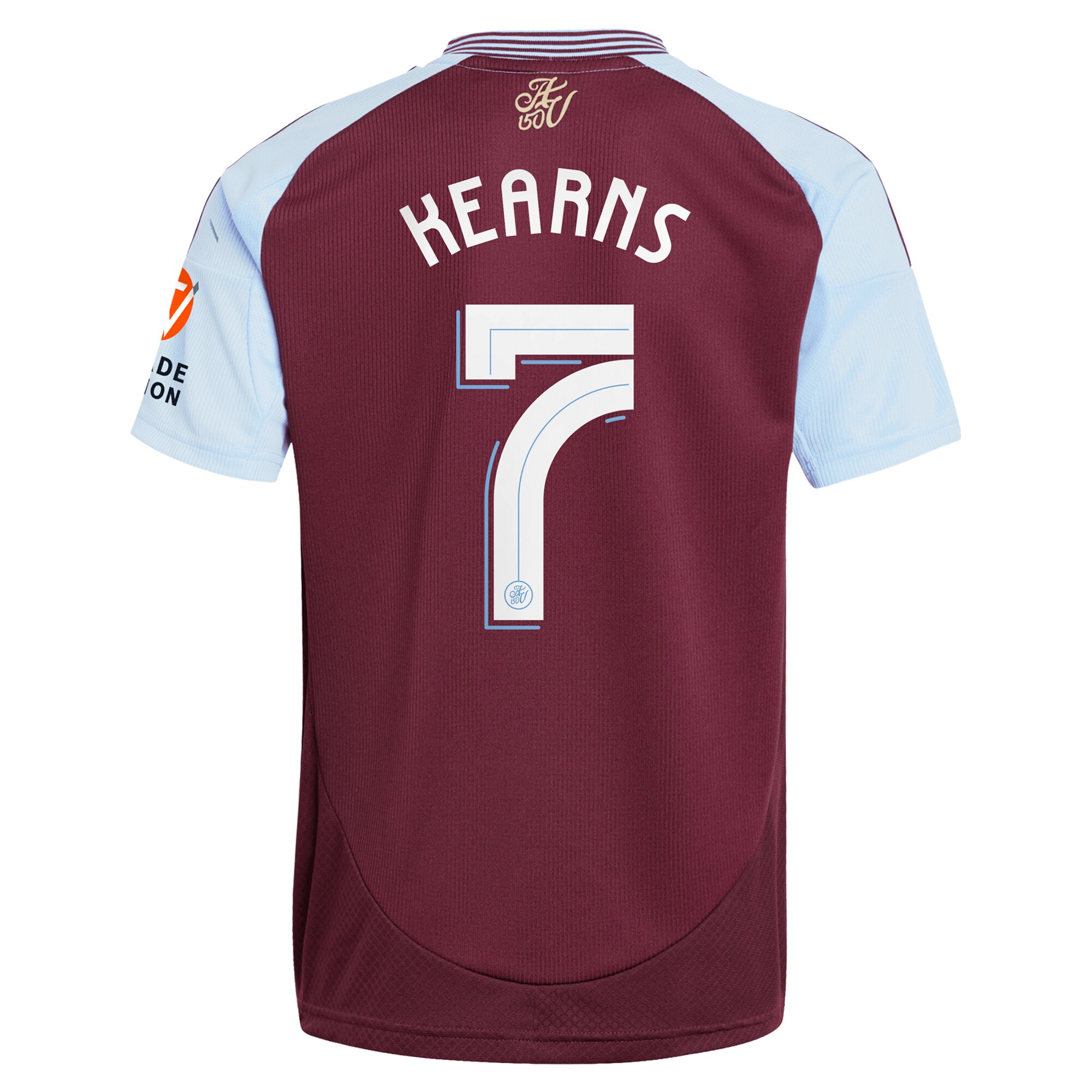 aston villa adidas home shirt 2024-25 with kearns 7 cup printing Collection | Official Aston Villa FC Gear Online
