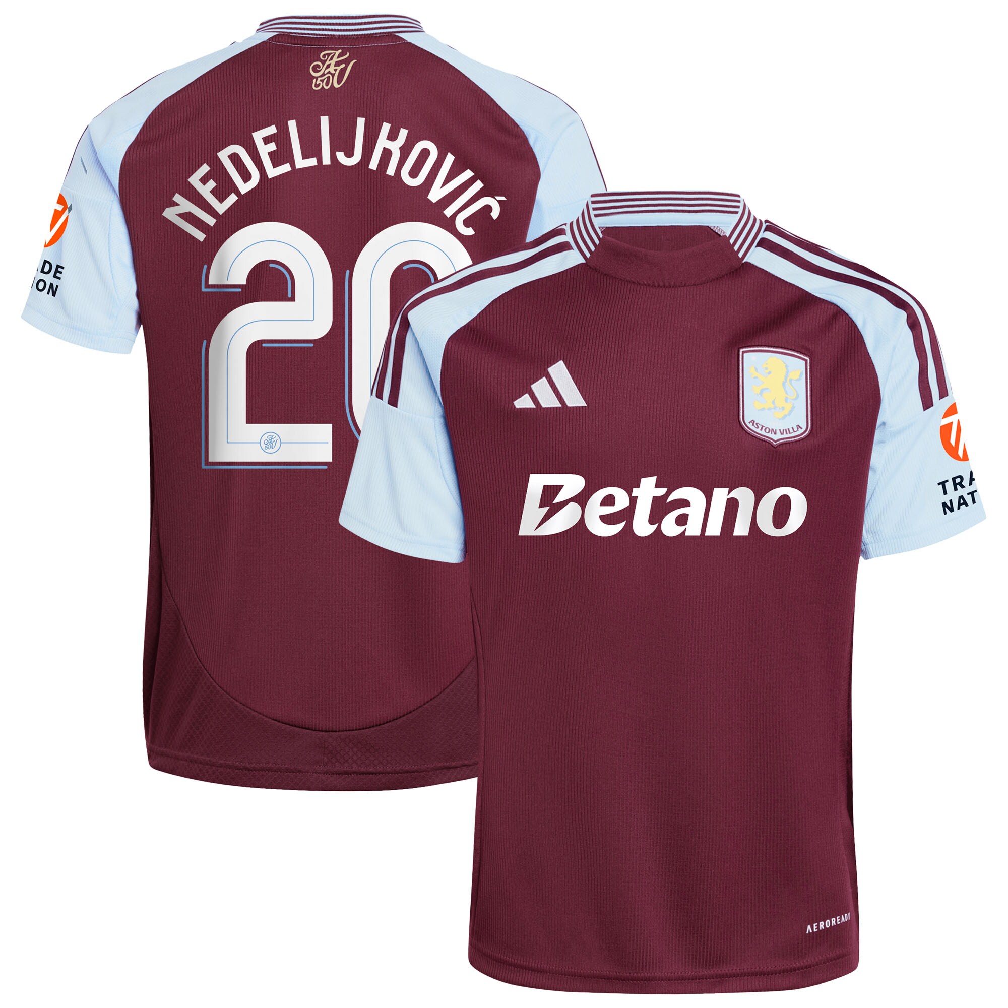 aston villa adidas home shirt 2024-25 with nedeljković 20 cup printing Collection | Official Aston Villa FC Gear Online