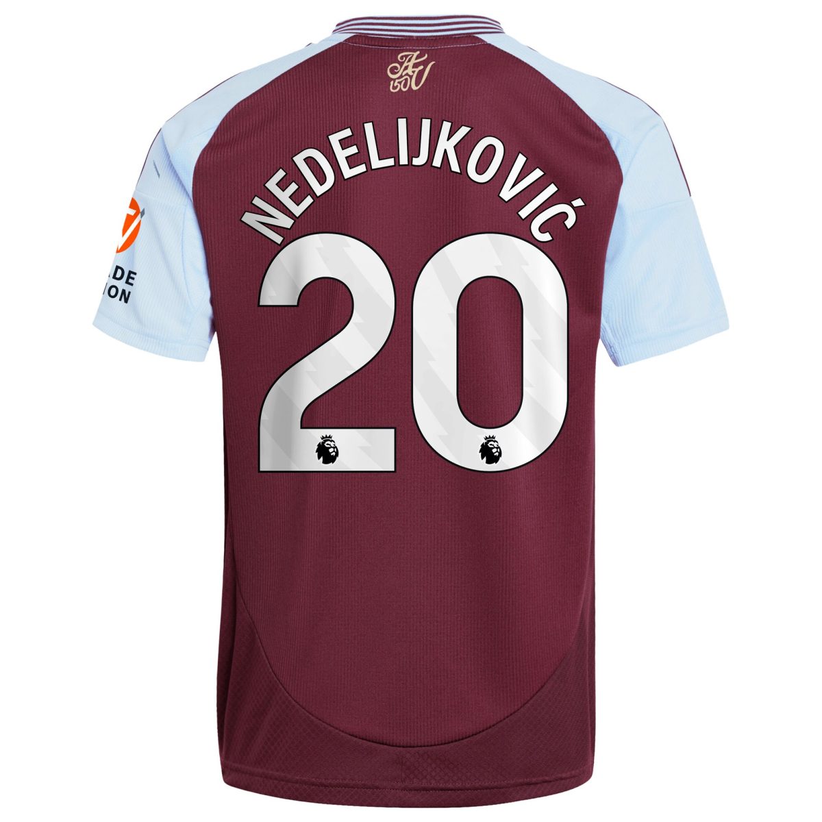aston villa adidas home shirt 2024-25 with nedeljković 20 printing Collection | Official Aston Villa FC Gear Online