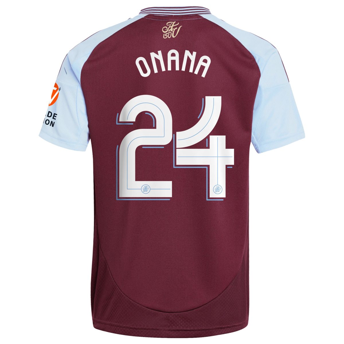 aston villa adidas home shirt 2024-25 with onana 24 cup printing Collection | Official Aston Villa FC Gear Online