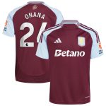 aston villa adidas home shirt 2024-25 with onana 24 printing Collection | Official Aston Villa FC Gear Online