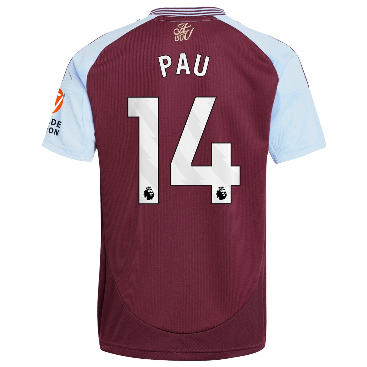 aston villa adidas home shirt 2024-25 with pau 14 printing Collection | Official Aston Villa FC Gear Online