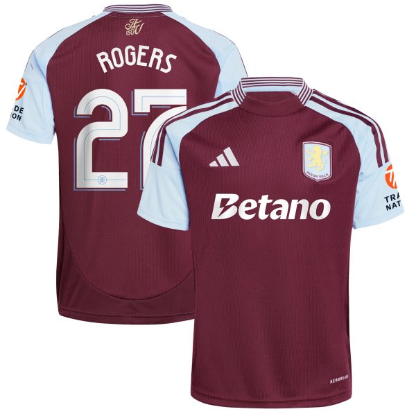 aston villa adidas home shirt 2024-25 with rogers 27 cup printing Collection | Official Aston Villa FC Gear Online