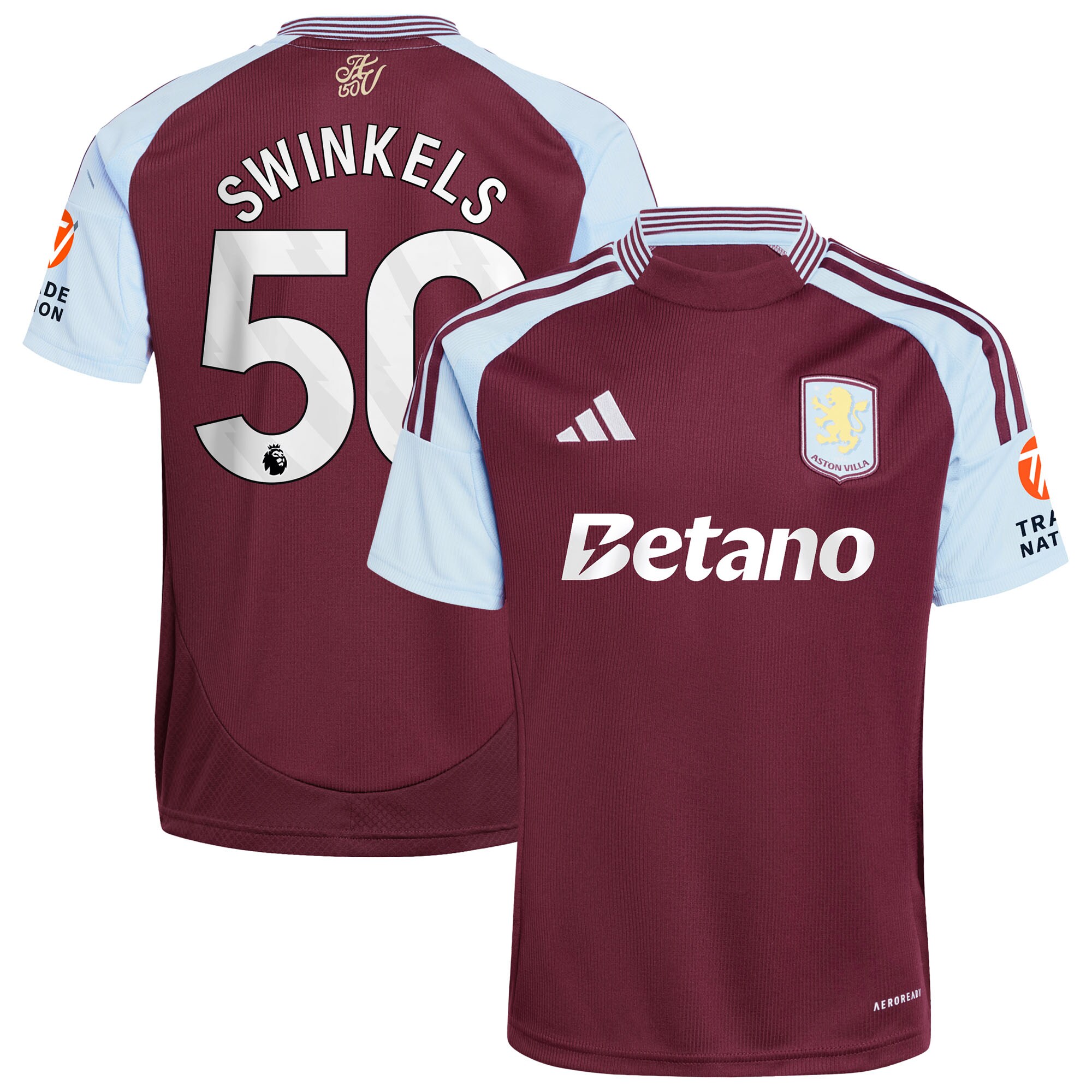 aston villa adidas home shirt 2024-25 with swinkels 50 printing Collection | Official Aston Villa FC Gear Online
