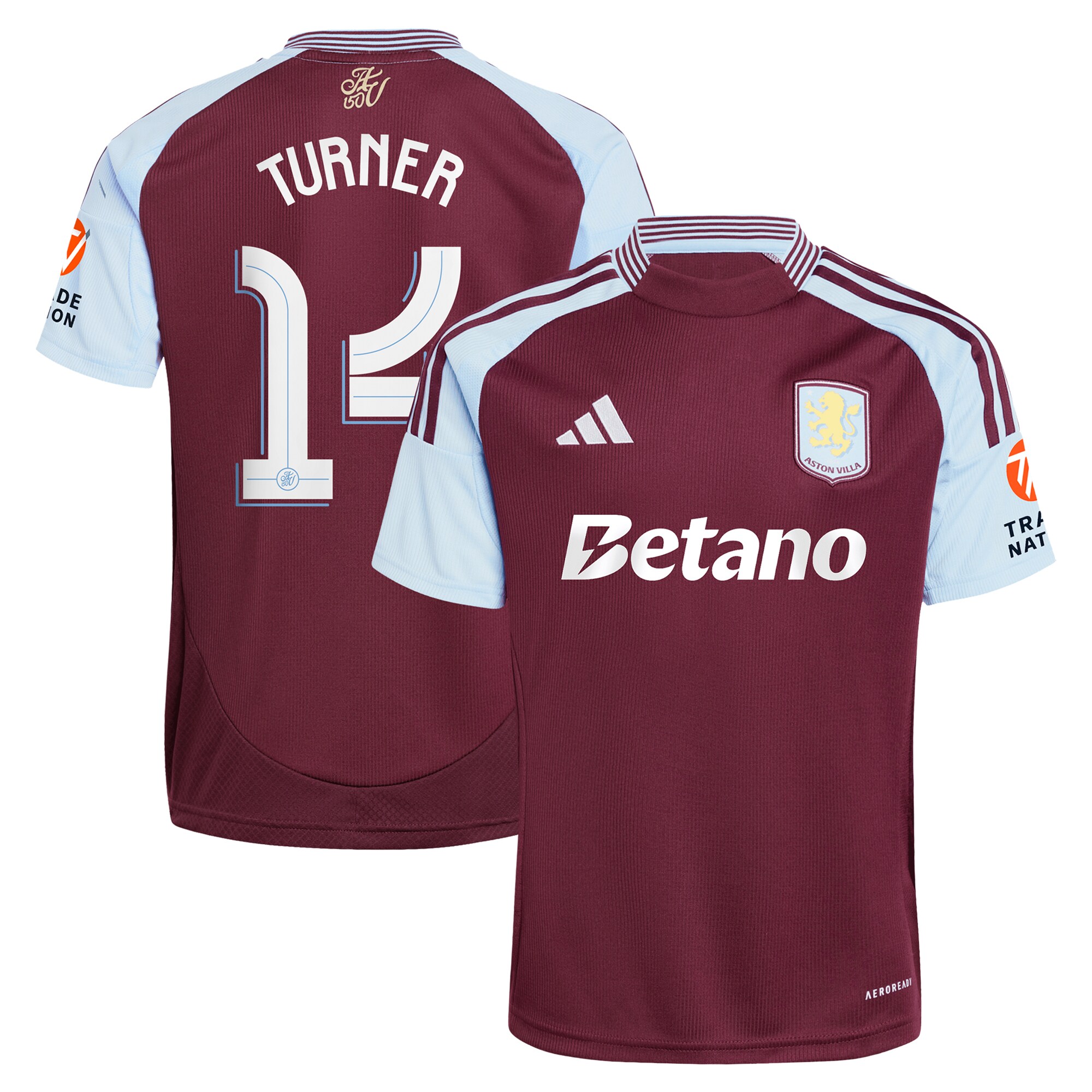 aston villa adidas home shirt 2024-25 with turner 14 cup printing Collection | Official Aston Villa FC Gear Online