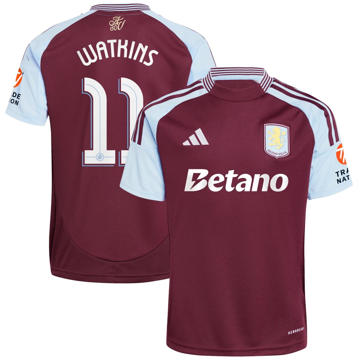 aston villa adidas home shirt 2024-25 with watkins 11 cup printing Collection | Official Aston Villa FC Gear Online