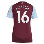 aston villa adidas home shirt 2024-25 – womens with a.garcía 16 printing Collection | Official Aston Villa FC Gear Online