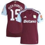 aston villa adidas home shirt 2024-25 – womens with alex moreno 15 cup printing Collection | Official Aston Villa FC Gear Online