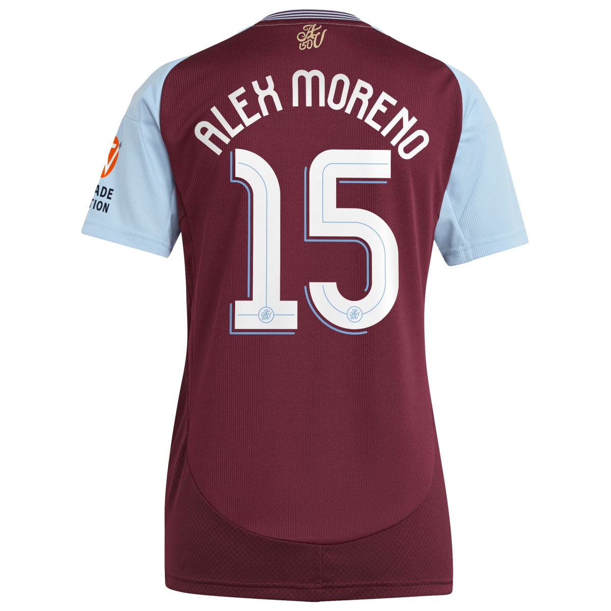 aston villa adidas home shirt 2024-25 – womens with alex moreno 15 cup printing Collection | Official Aston Villa FC Gear Online