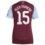 aston villa adidas home shirt 2024-25 – womens with alex moreno 15 cup printing Collection | Official Aston Villa FC Gear Online