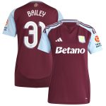 aston villa adidas home shirt 2024-25 – womens with bailey 31 cup printing Collection | Official Aston Villa FC Gear Online