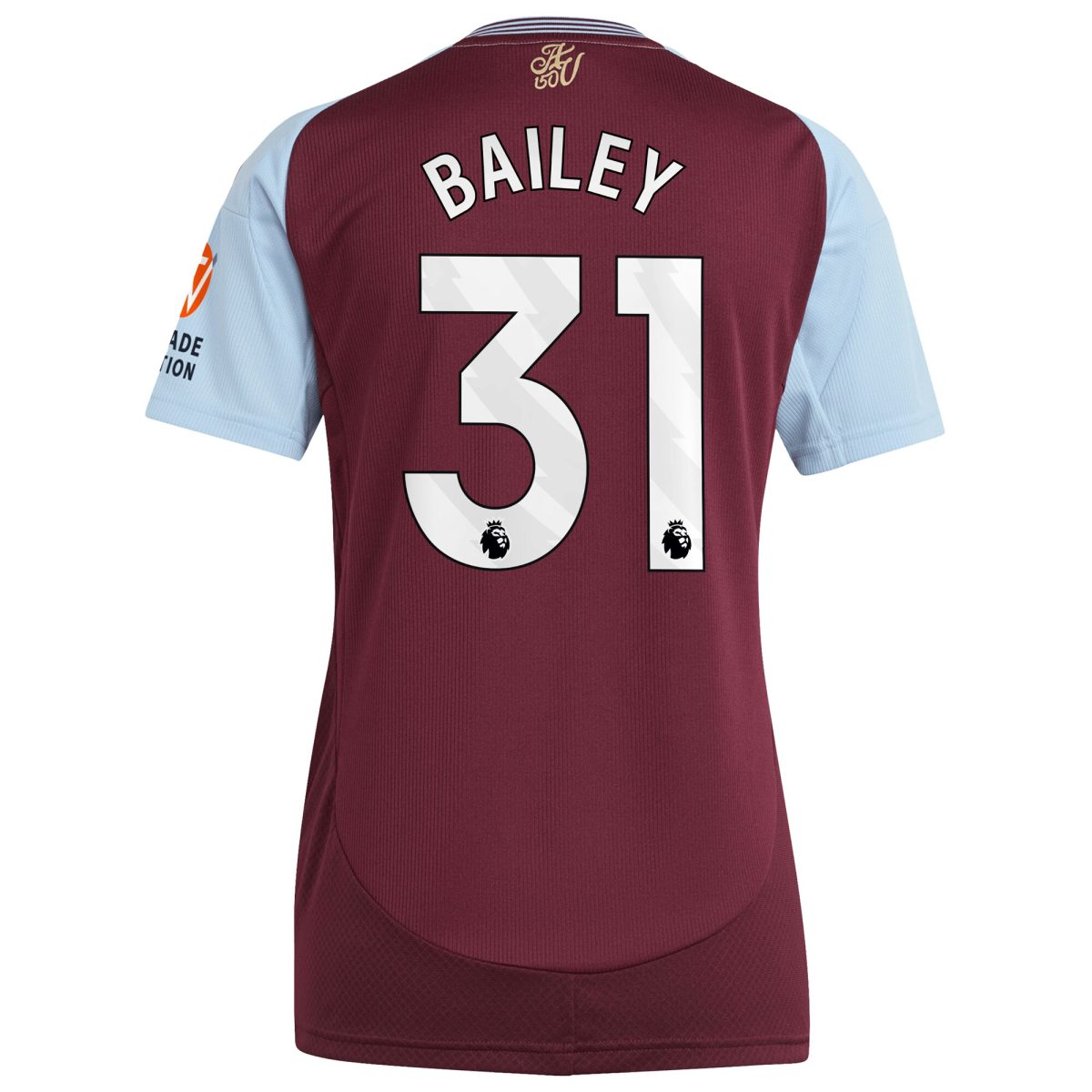 aston villa adidas home shirt 2024-25 – womens with bailey 31 printing Collection | Official Aston Villa FC Gear Online