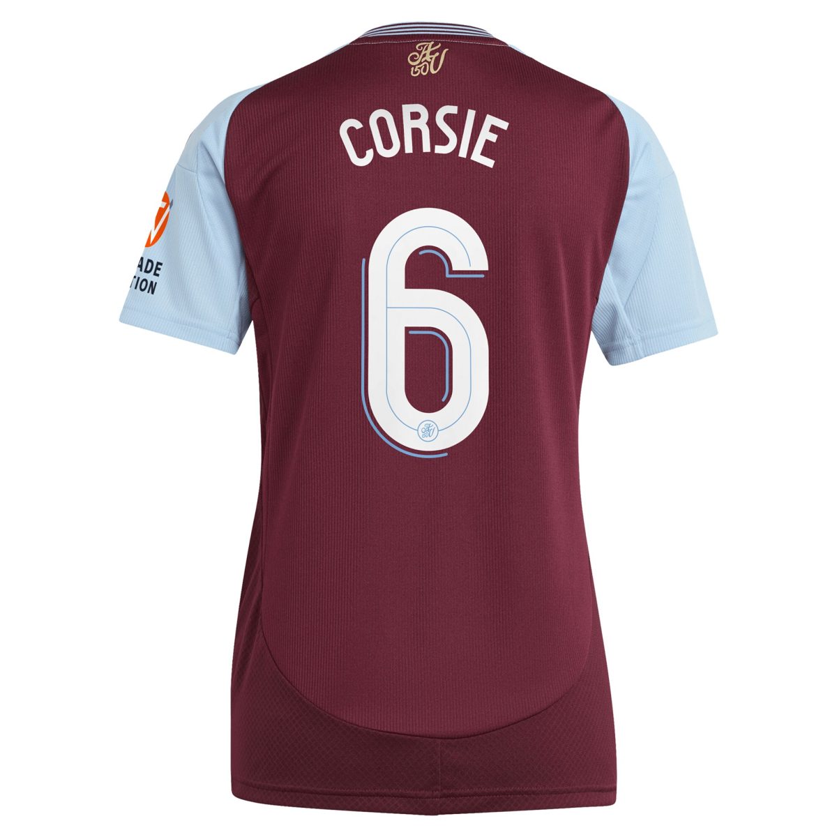 aston villa adidas home shirt 2024-25 – womens with corsie 6 cup printing Collection | Official Aston Villa FC Gear Online